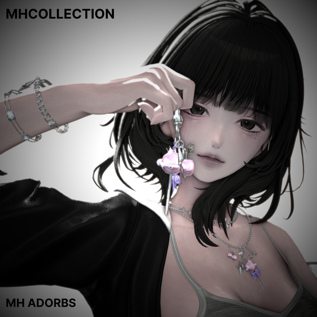 【VRC想定/22アバター対応】【MA対応】MH Adorbs Necklace+Bracelet+Keychain