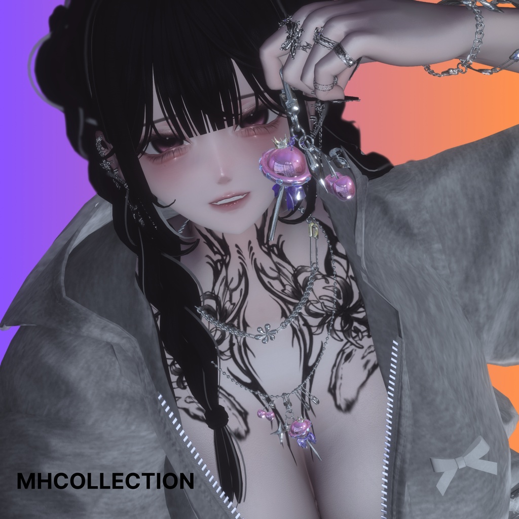 【VRC想定/22アバター対応】【MA対応】MH Adorbs Necklace+Bracelet+Keychain