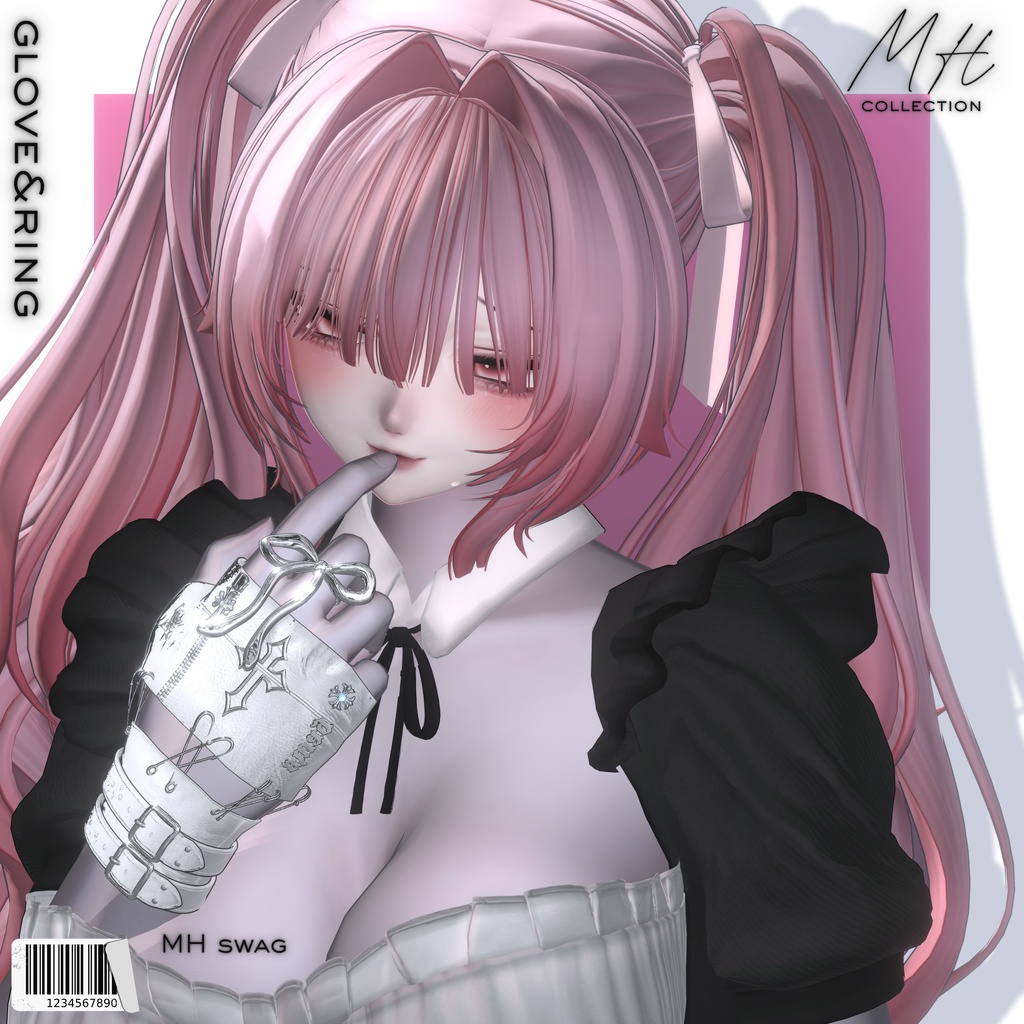 【VRC想定/16アバター対応】【MA対応】MH swag glove&ring