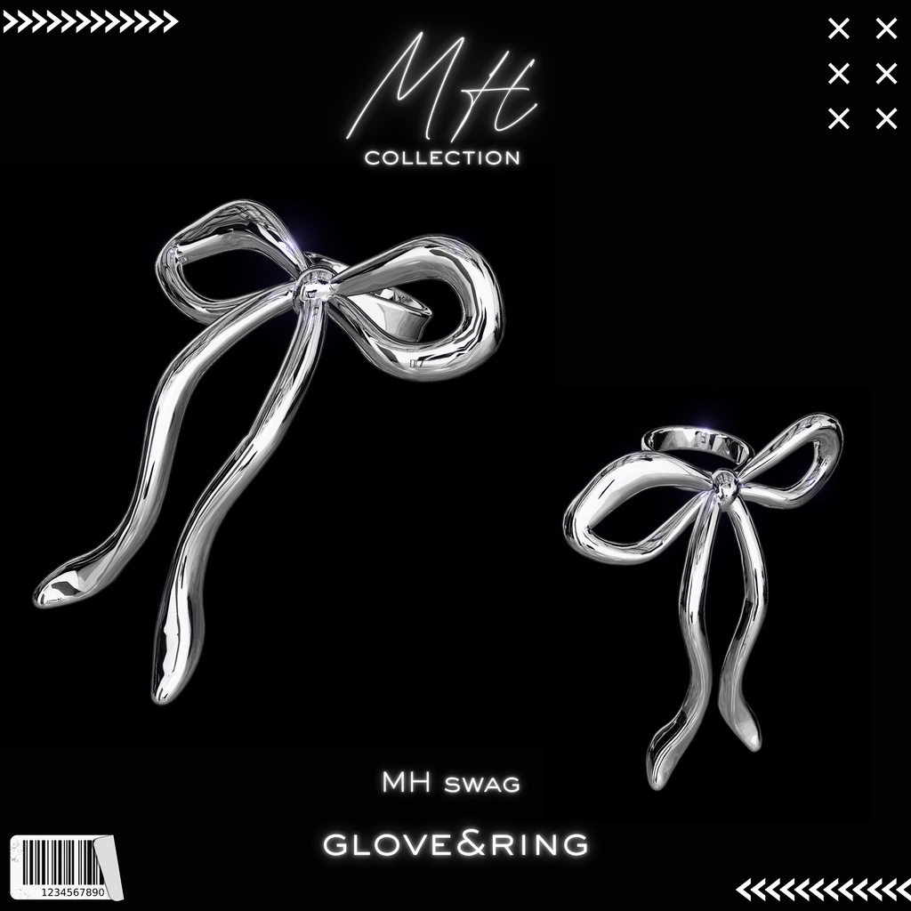 【VRC想定/16アバター対応】【MA対応】MH swag glove&ring