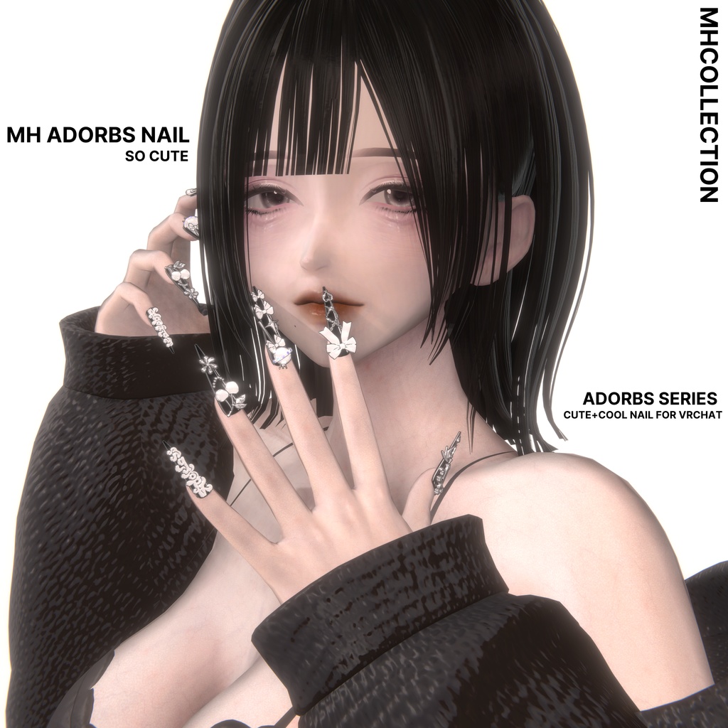 【VRC想定/23アバター対応】【MA対応】MH Adorbs Nail
