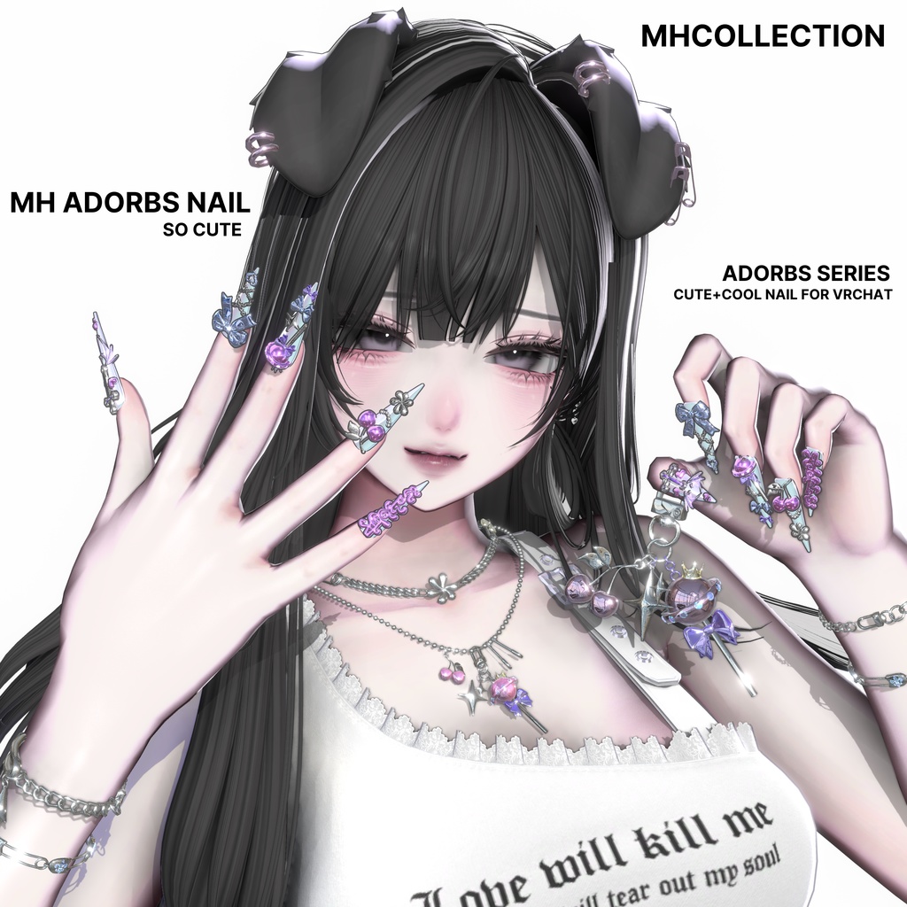 【VRC想定/23アバター対応】【MA対応】MH Adorbs Nail