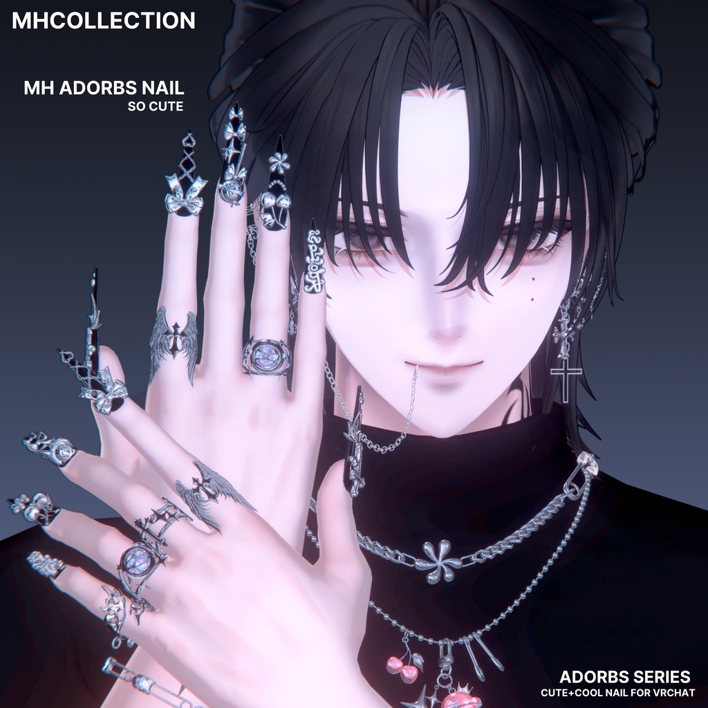 【VRC想定/23アバター対応】【MA対応】MH Adorbs Nail