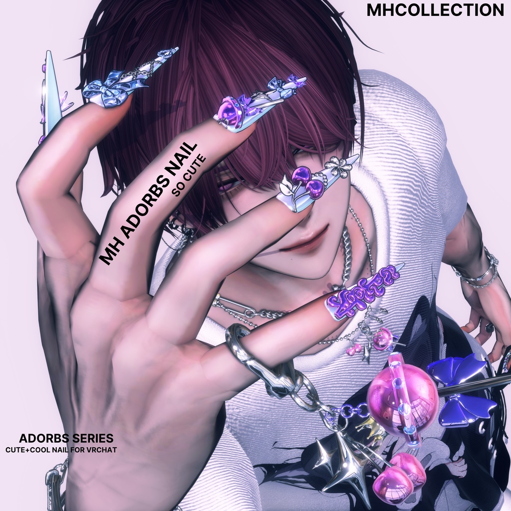 【VRC想定/23アバター対応】【MA対応】MH Adorbs Nail