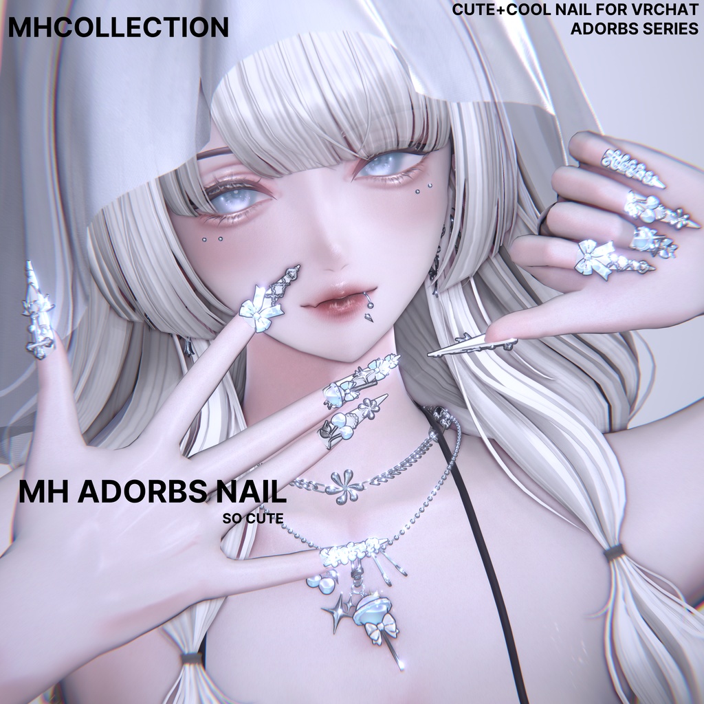 【VRC想定/23アバター対応】【MA対応】MH Adorbs Nail