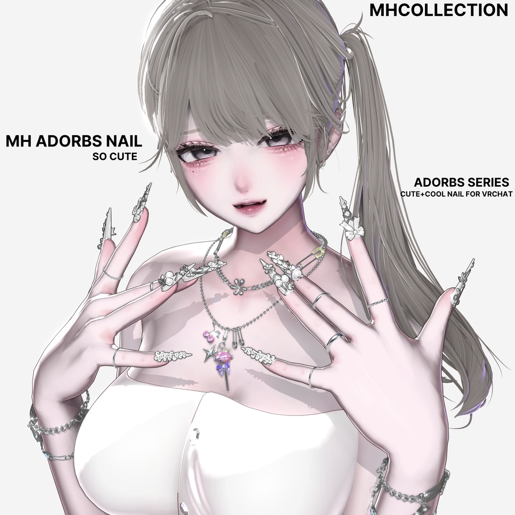 【VRC想定/23アバター対応】【MA対応】MH Adorbs Nail