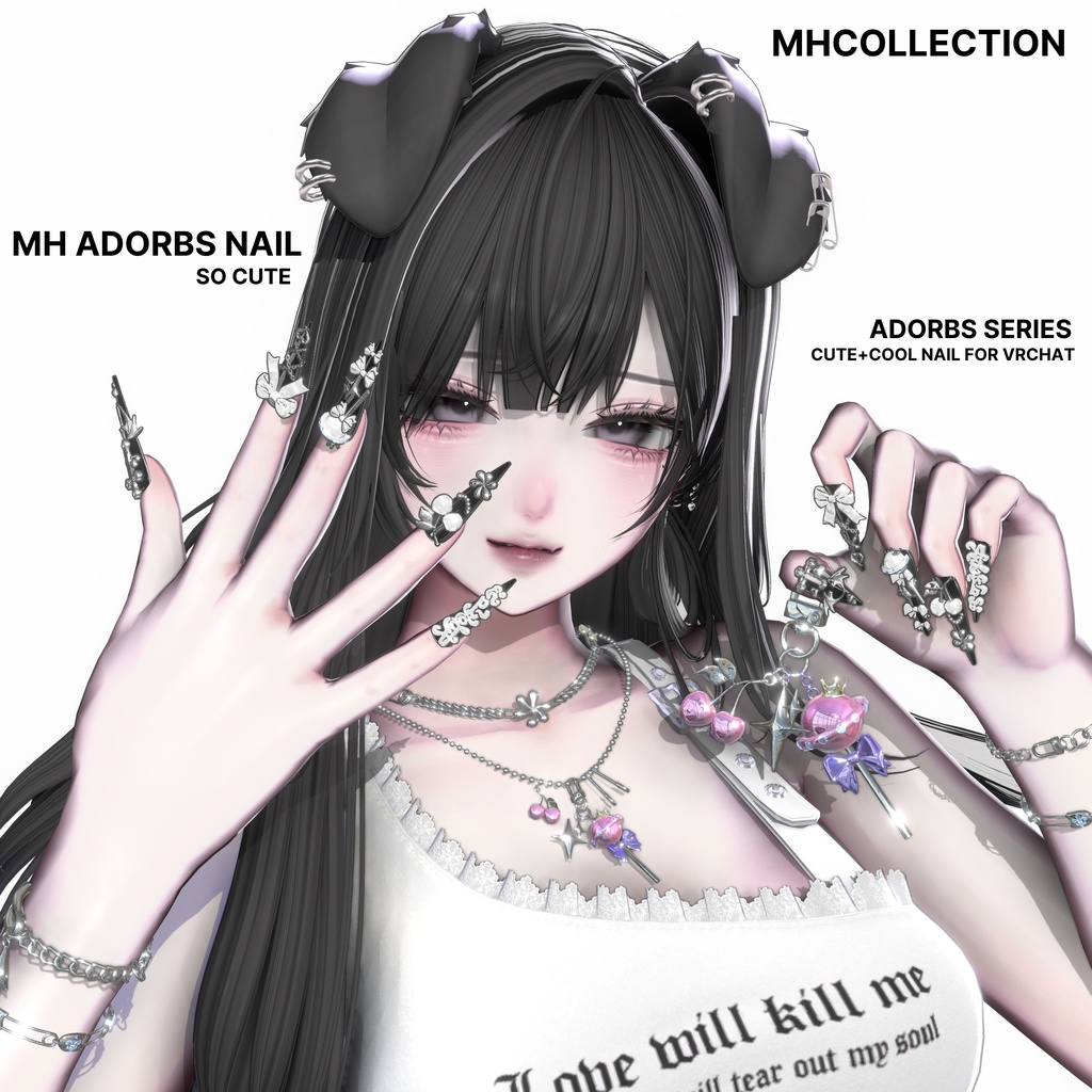 【VRC想定/23アバター対応】【MA対応】MH Adorbs Nail