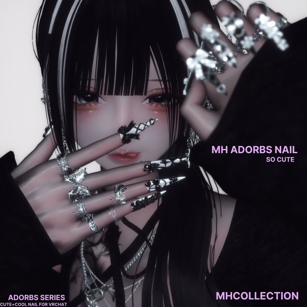 【VRC想定/23アバター対応】【MA対応】MH Adorbs Nail