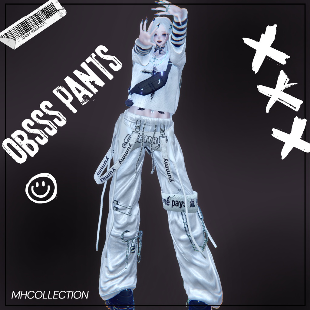 【VRC想定/16アバター対応】【MA対応】MH obsss pants