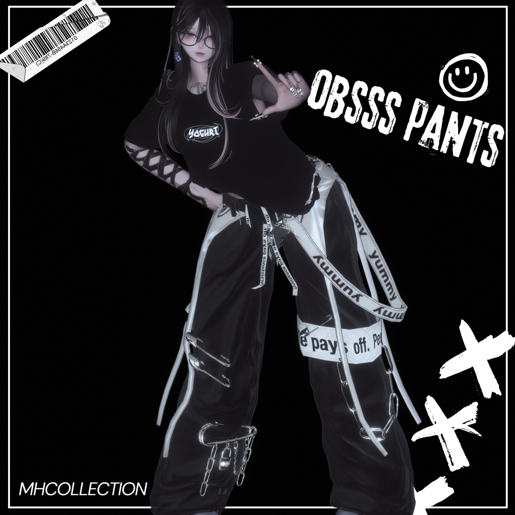 【VRC想定/16アバター対応】【MA対応】MH obsss pants