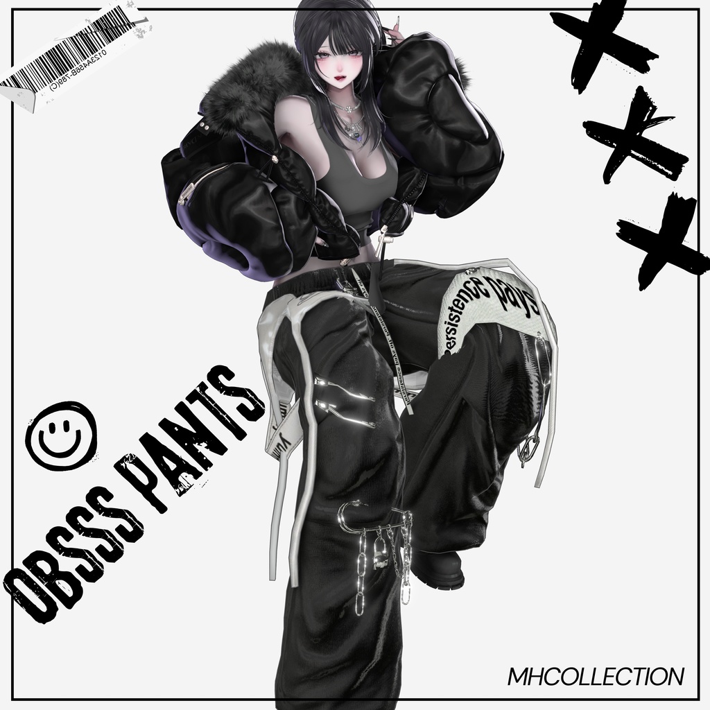 【VRC想定/16アバター対応】【MA対応】MH obsss pants