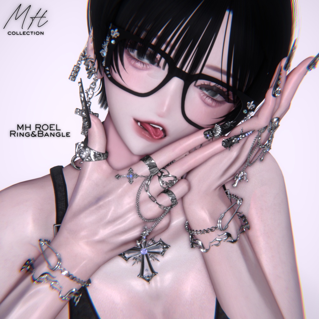 【VRC想定/21アバター対応】【MA対応】MH ROEL Ring&Bangle