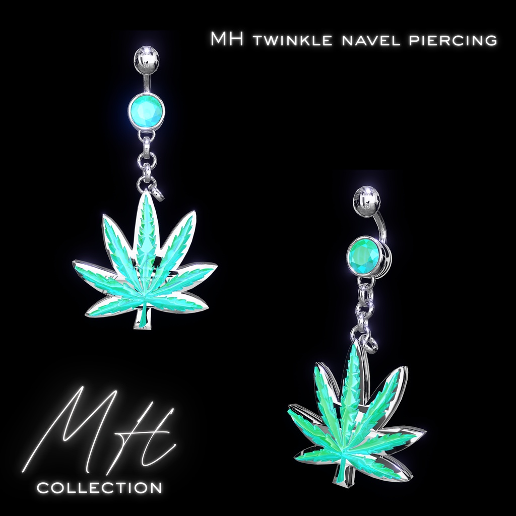 【VRC想定/19アバター対応】【MA対応】MH twinkle navel pierching