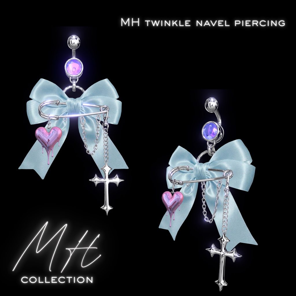 【VRC想定/19アバター対応】【MA対応】MH twinkle navel pierching