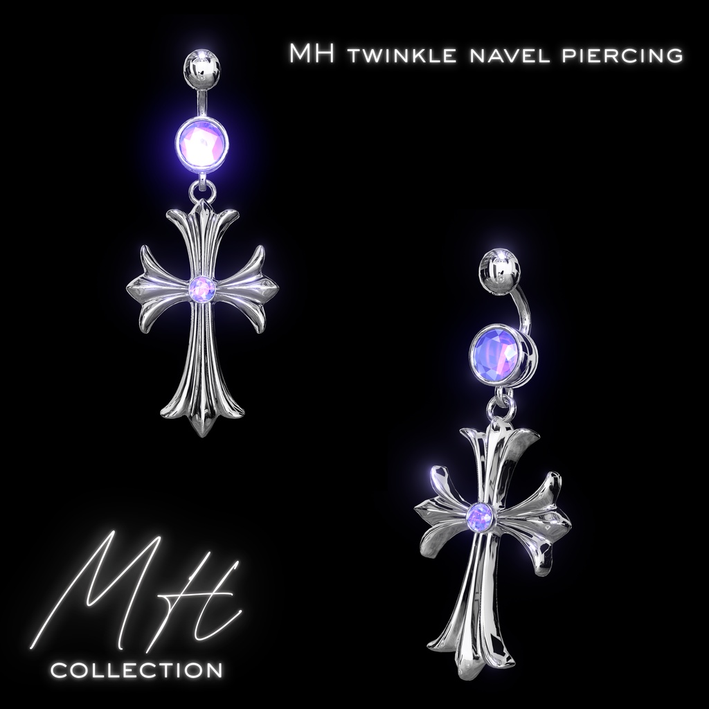 【VRC想定/19アバター対応】【MA対応】MH twinkle navel pierching