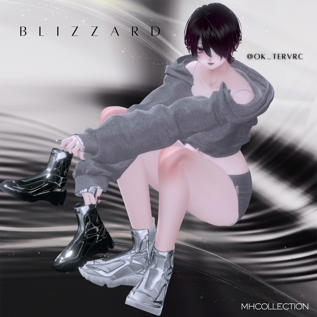 【VRC想定/20アバター対応】【MA対応】MH Blizzard Boots