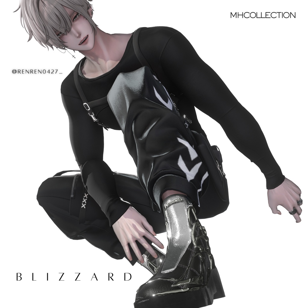 【VRC想定/20アバター対応】【MA対応】MH Blizzard Boots