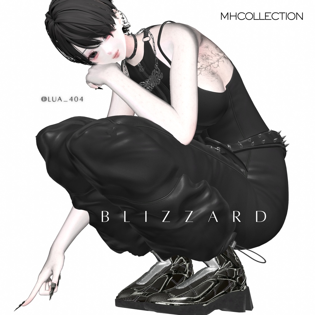 【VRC想定/20アバター対応】【MA対応】MH Blizzard Boots