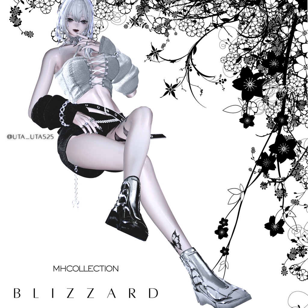 【VRC想定/20アバター対応】【MA対応】MH Blizzard Boots