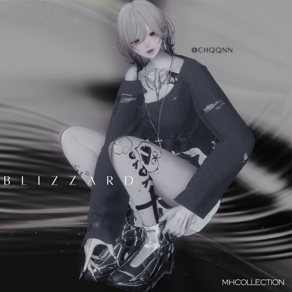 【VRC想定/20アバター対応】【MA対応】MH Blizzard Boots