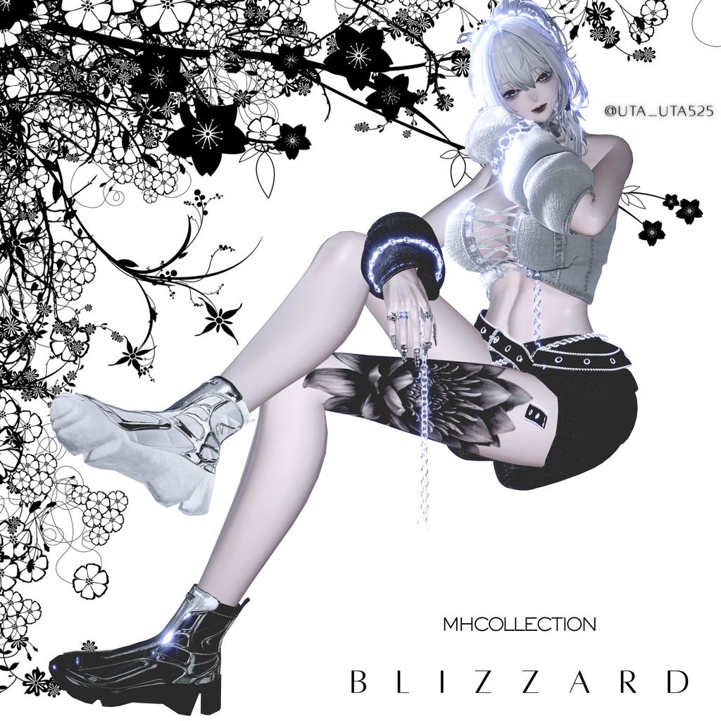 【VRC想定/20アバター対応】【MA対応】MH Blizzard Boots