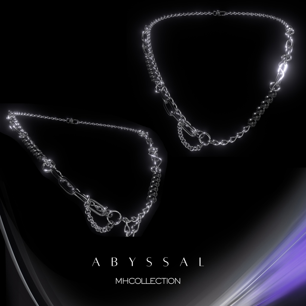 【VRC想定/22アバター対応】【MA対応】MH abyssal Necklace+Earring