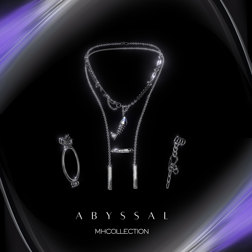 【VRC想定/22アバター対応】【MA対応】MH abyssal Necklace＋Earring