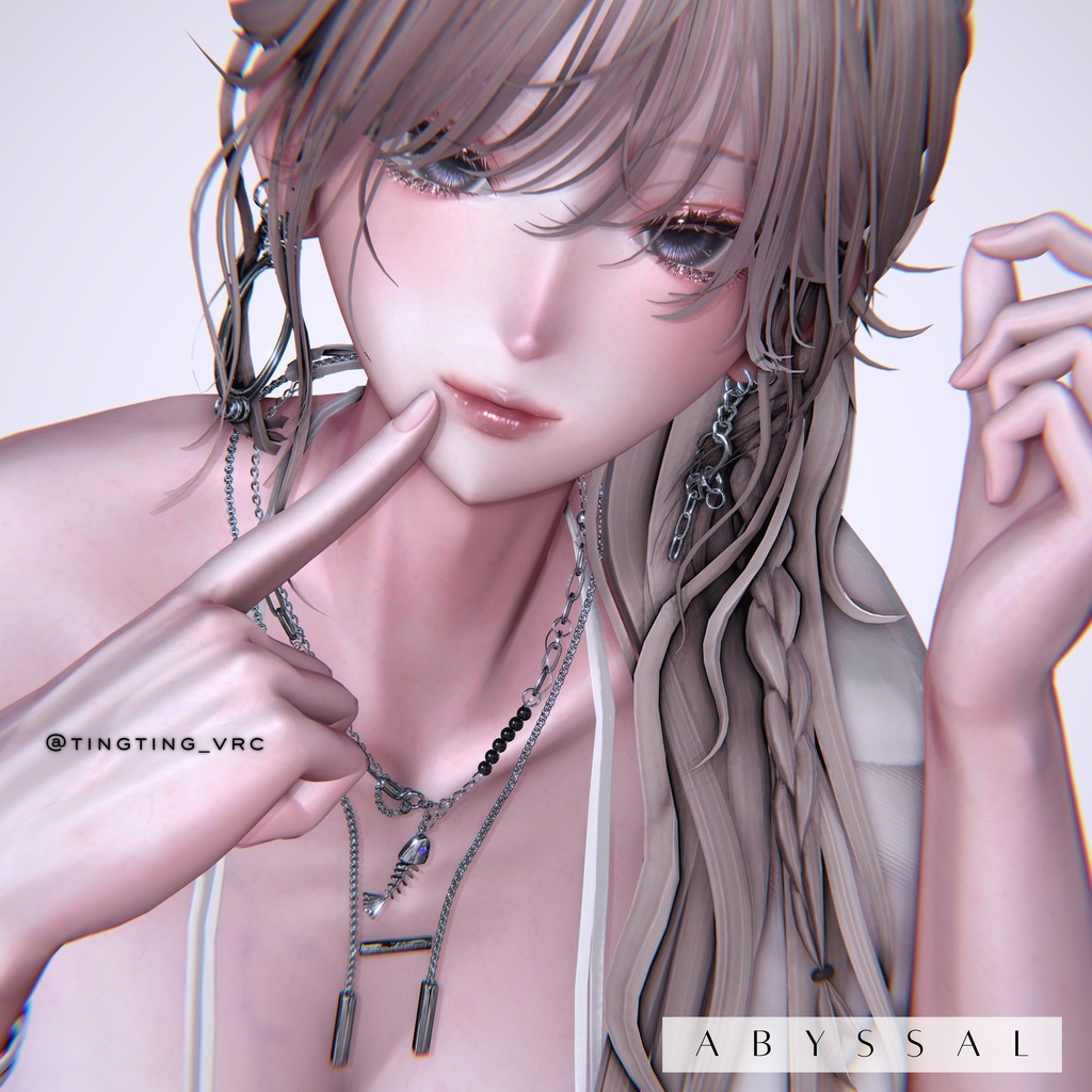 【VRC想定/22アバター対応】【MA対応】MH abyssal Necklace+Earring