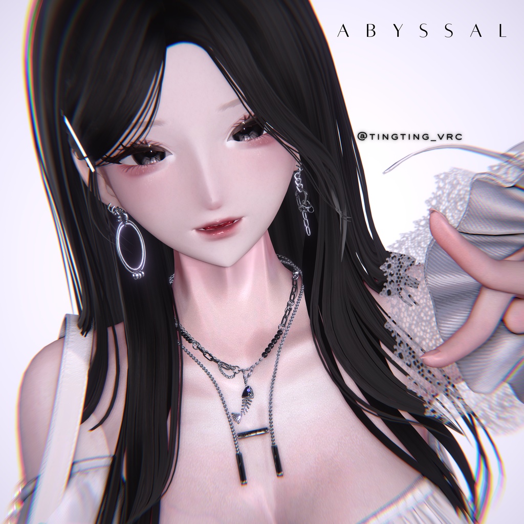 【VRC想定/22アバター対応】【MA対応】MH abyssal Necklace+Earring