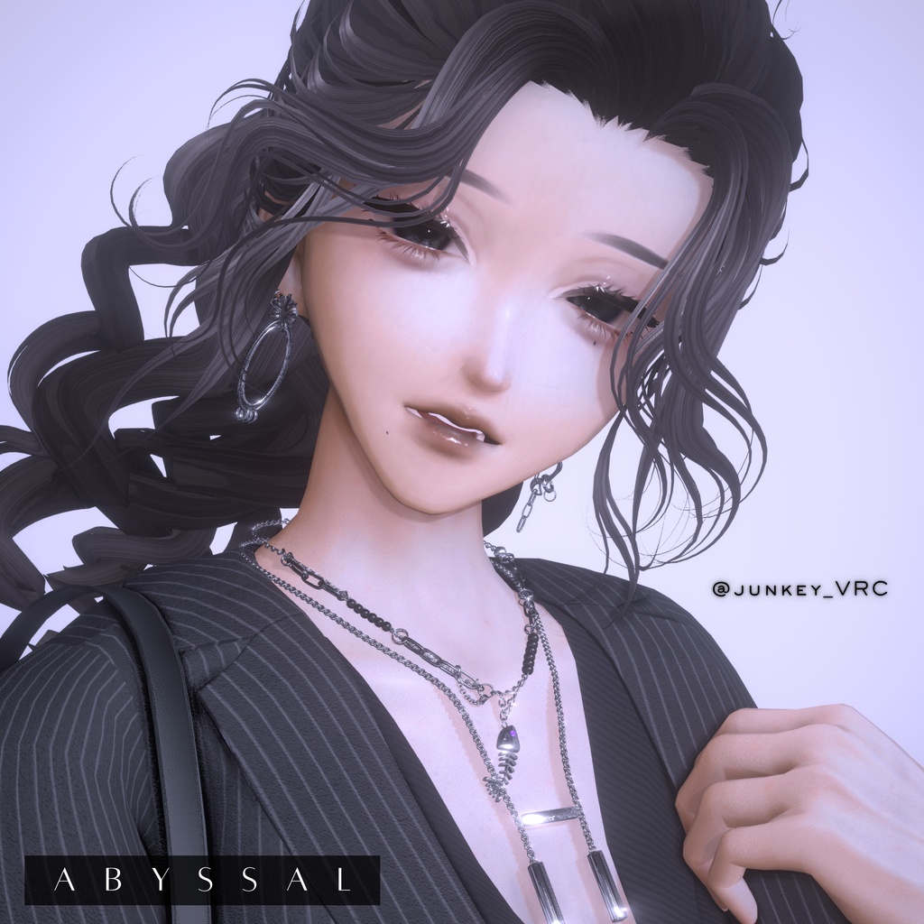 【VRC想定/22アバター対応】【MA対応】MH abyssal Necklace+Earring