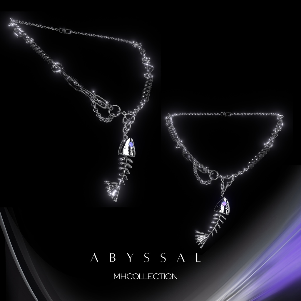 【VRC想定/22アバター対応】【MA対応】MH abyssal Necklace+Earring