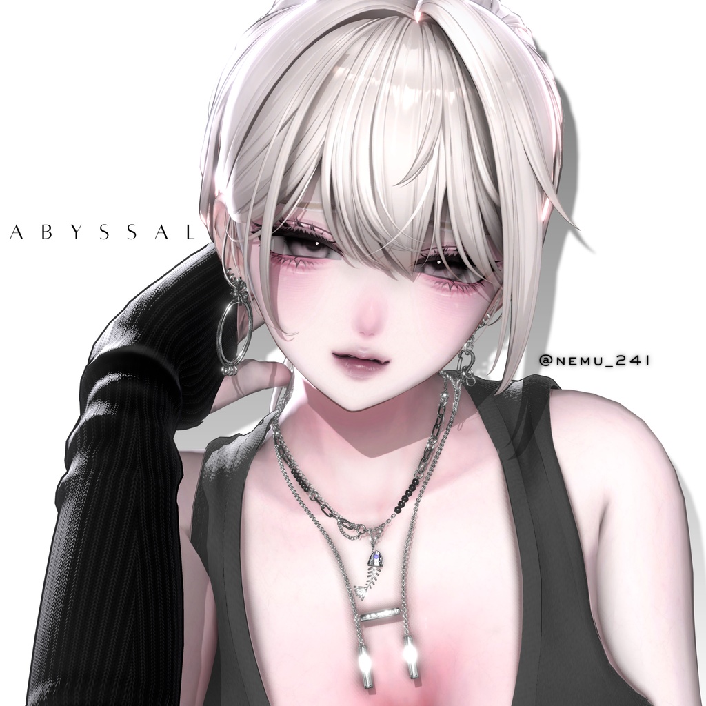 【VRC想定/22アバター対応】【MA対応】MH abyssal Necklace+Earring