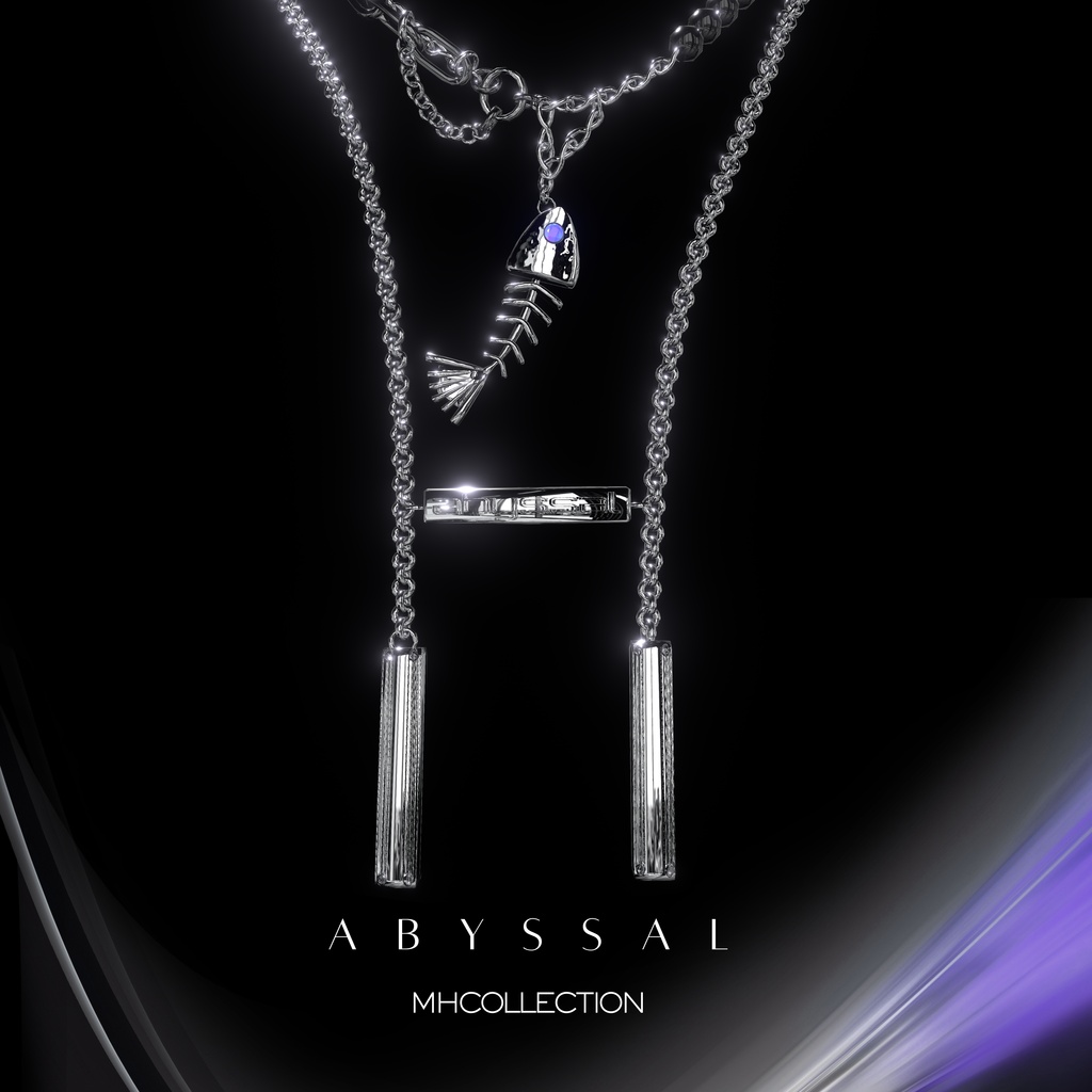 【VRC想定/22アバター対応】【MA対応】MH abyssal Necklace+Earring