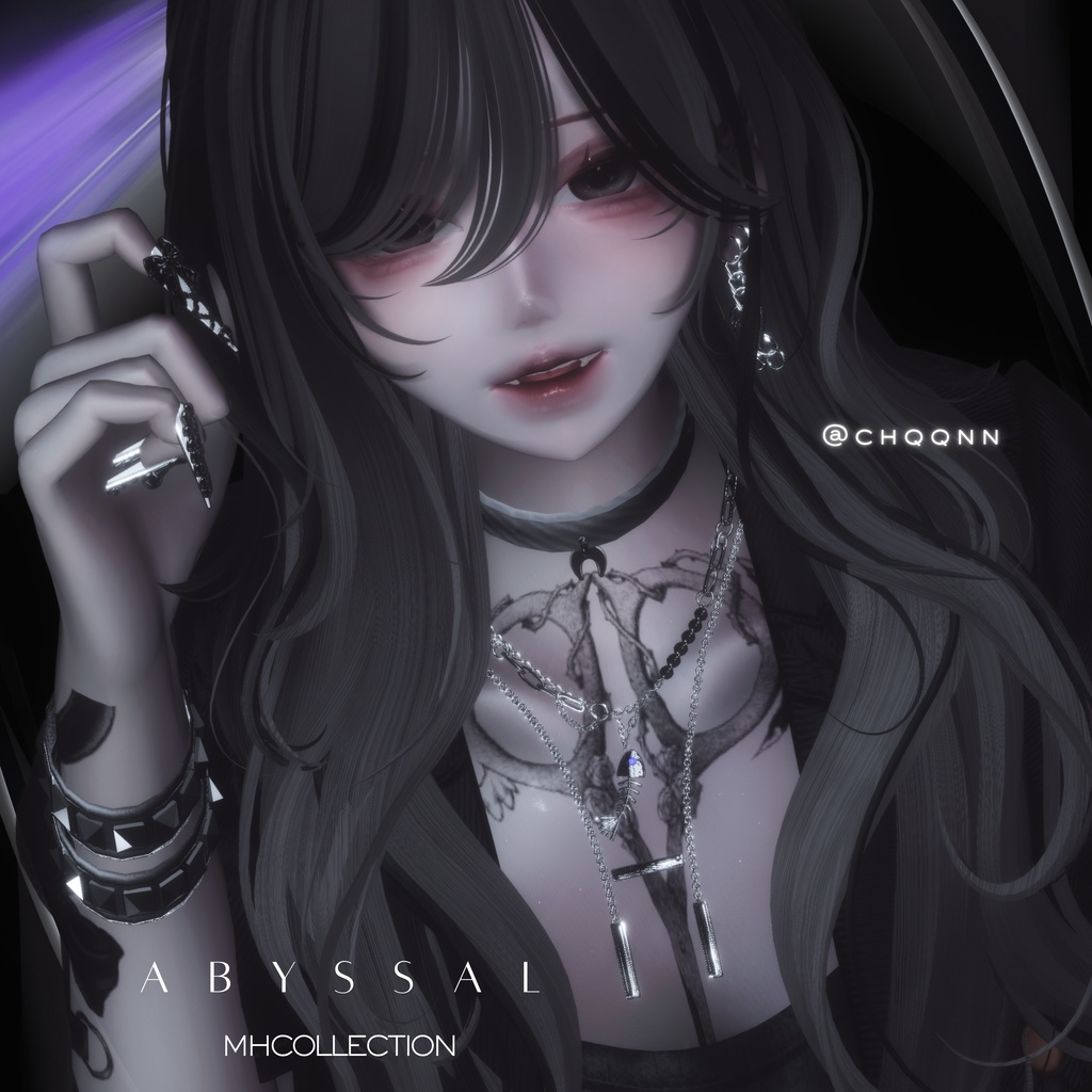 【VRC想定/22アバター対応】【MA対応】MH abyssal Necklace+Earring