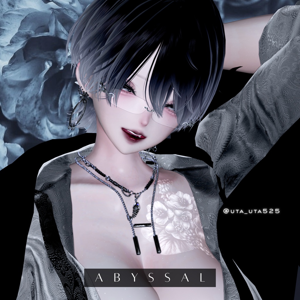 【VRC想定/22アバター対応】【MA対応】MH abyssal Necklace+Earring