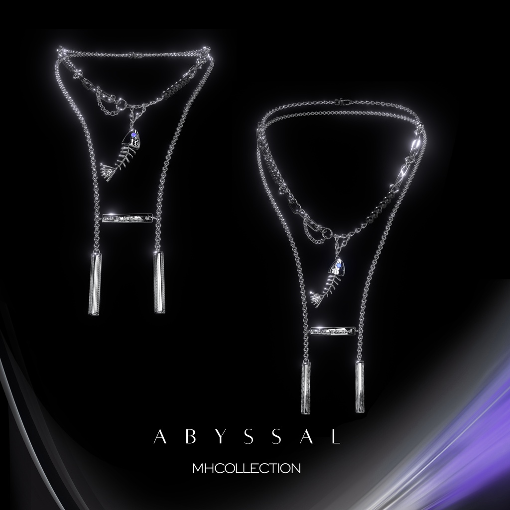 【VRC想定/22アバター対応】【MA対応】MH abyssal Necklace+Earring