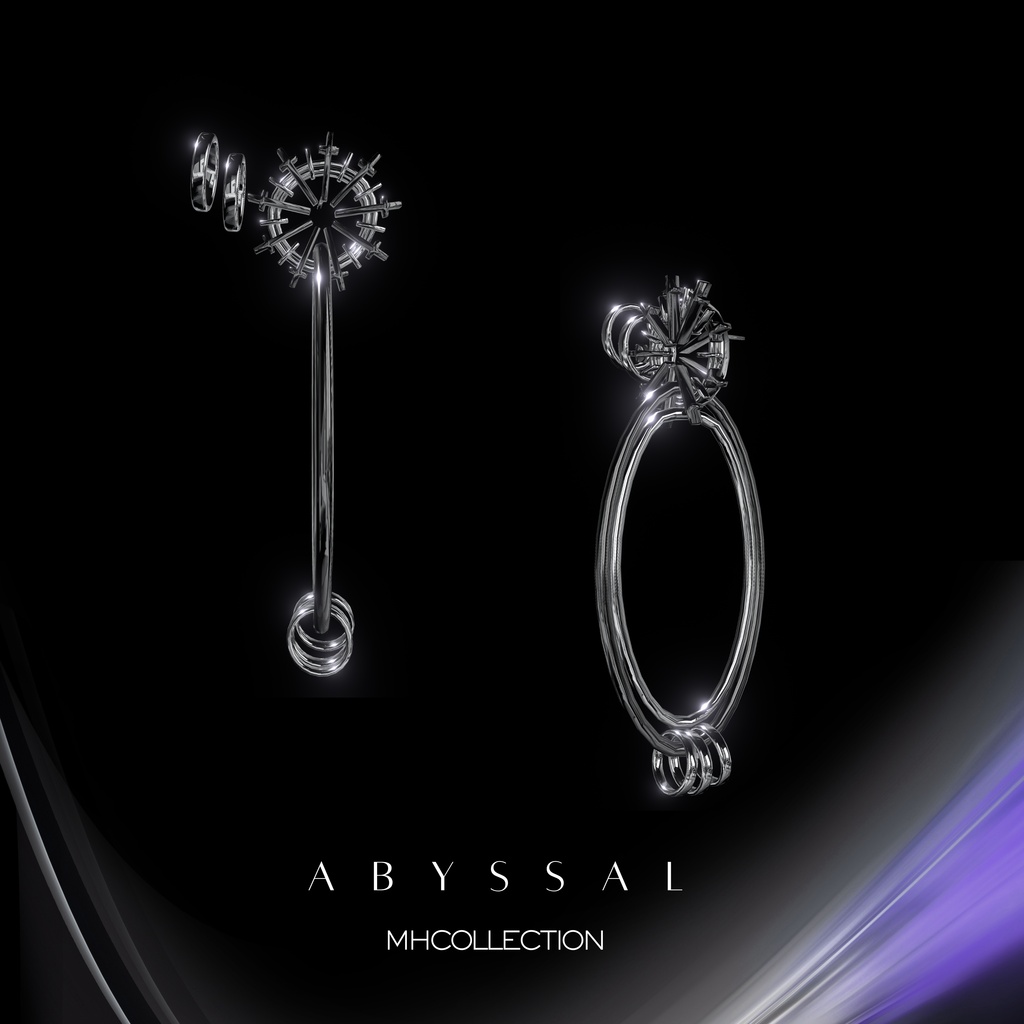 【VRC想定/22アバター対応】【MA対応】MH abyssal Necklace+Earring
