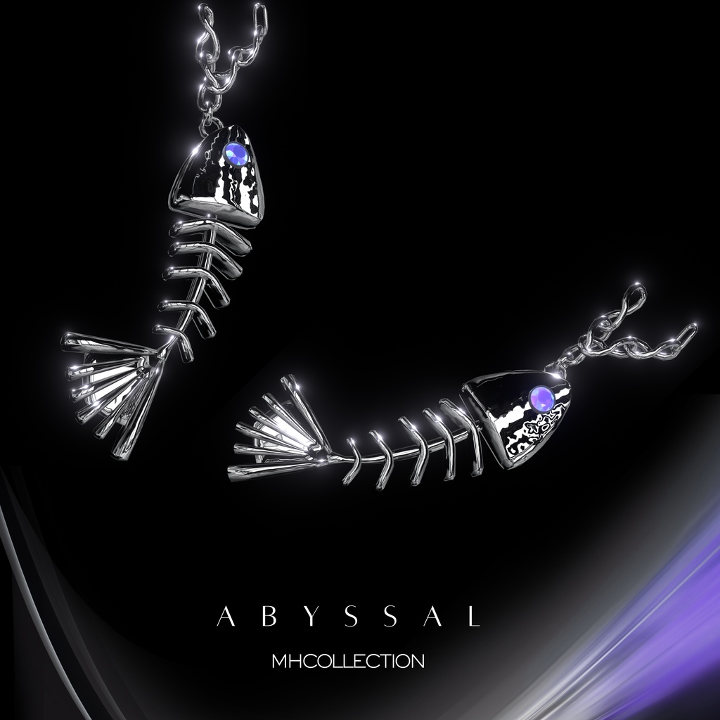 【VRC想定/22アバター対応】【MA対応】MH abyssal Necklace+Earring