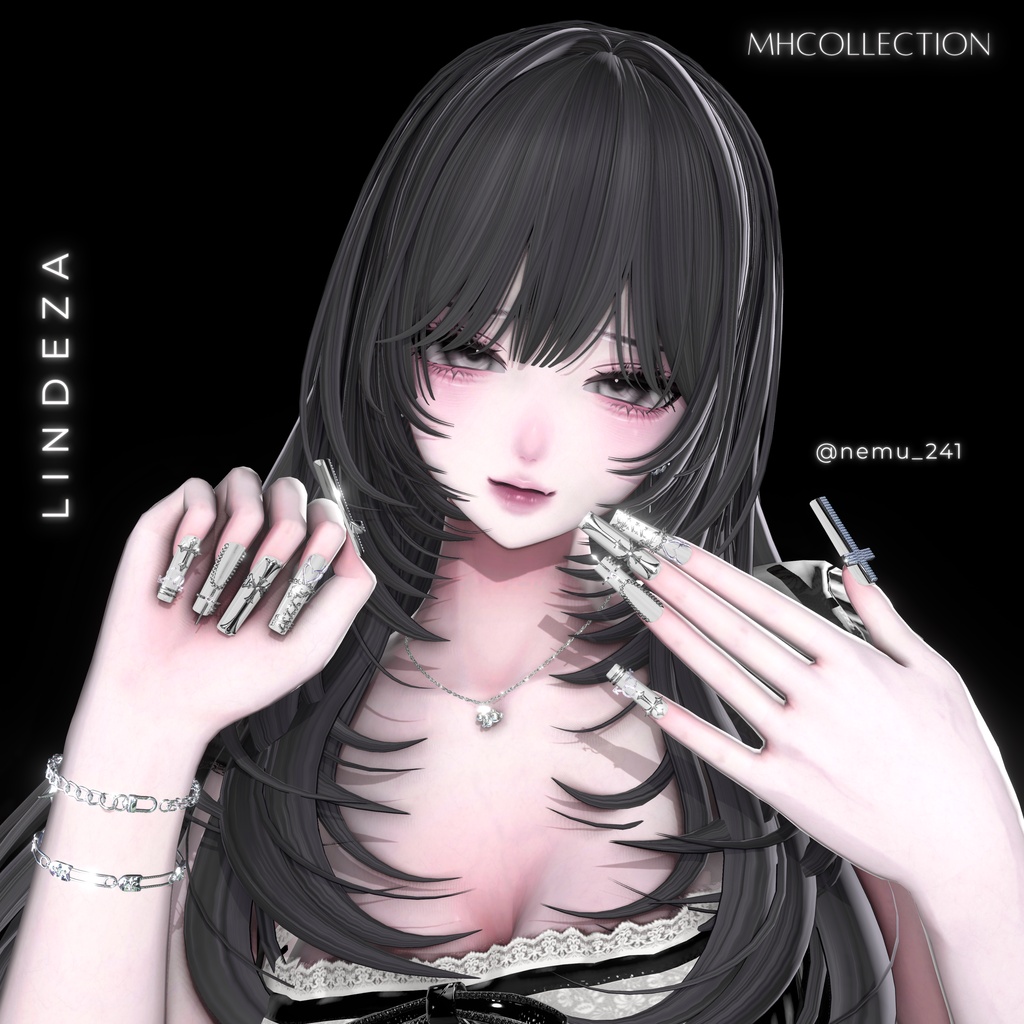 【VRC想定/21アバター対応】【MA対応】MH Lindeza Nail