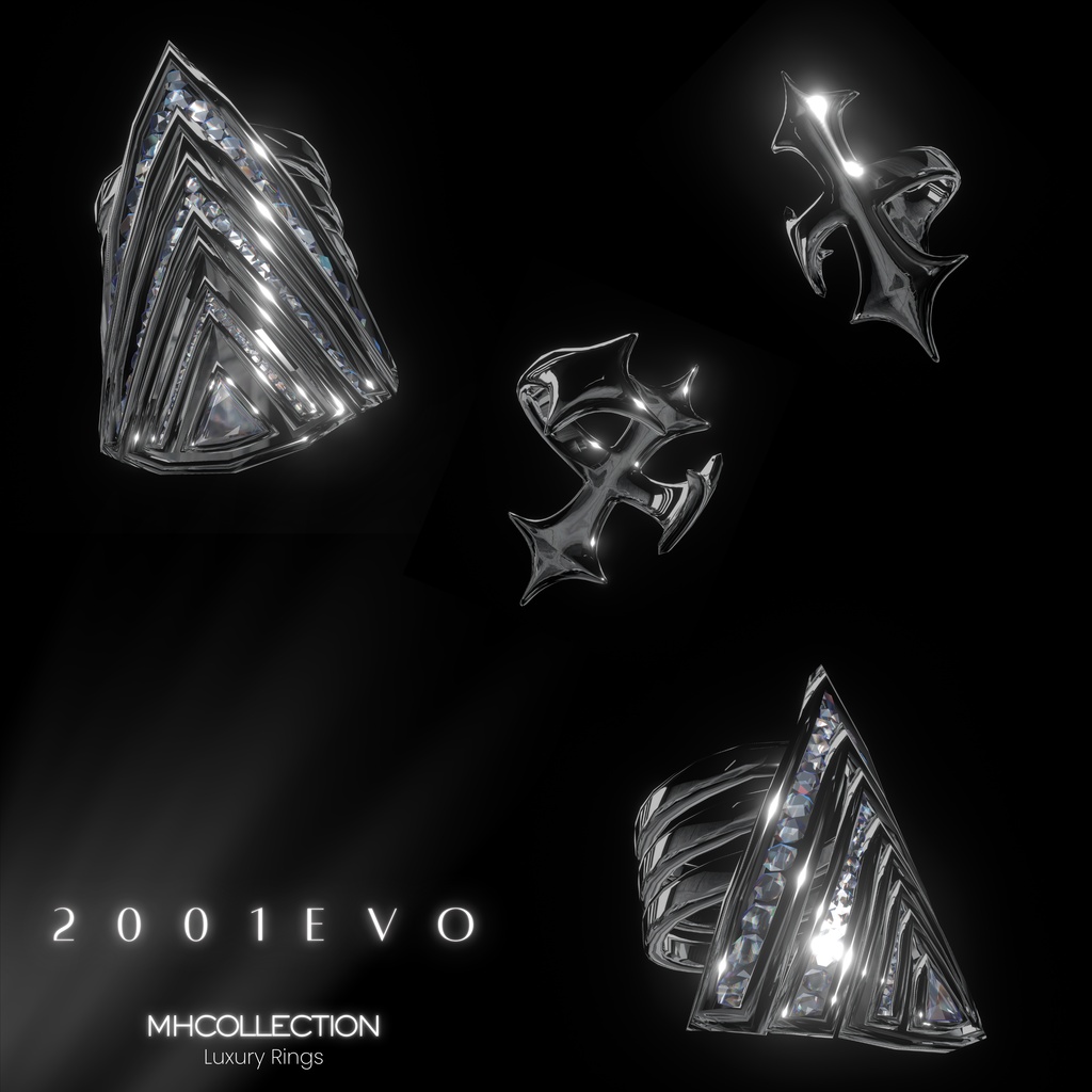 【VRC想定/21アバター対応】【MA対応】MH Rings 2001evo