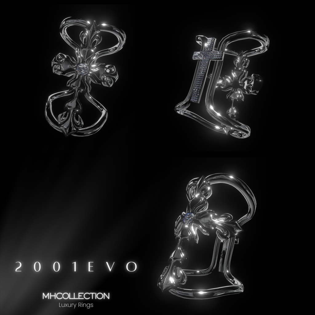 【VRC想定/21アバター対応】【MA対応】MH Rings 2001evo