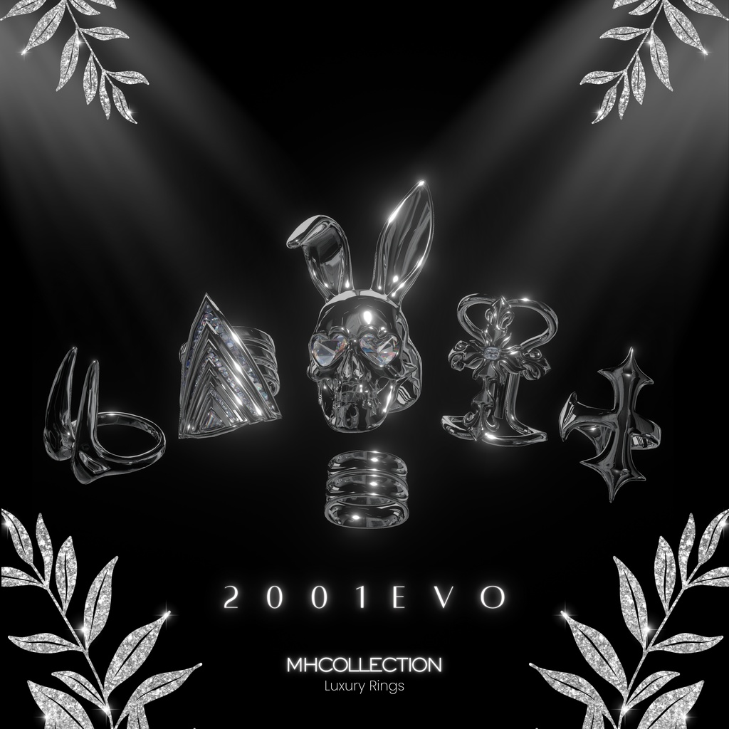 【VRC想定/21アバター対応】【MA対応】MH Rings 2001evo