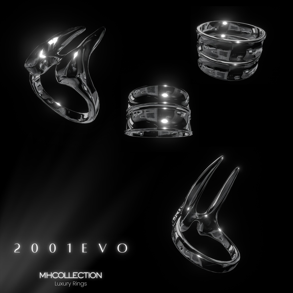 【VRC想定/21アバター対応】【MA対応】MH Rings 2001evo