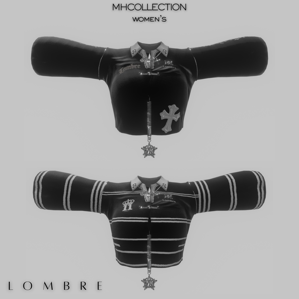 【VRC想定/16アバター対応】【MA対応】MH Lombre tops+necklace