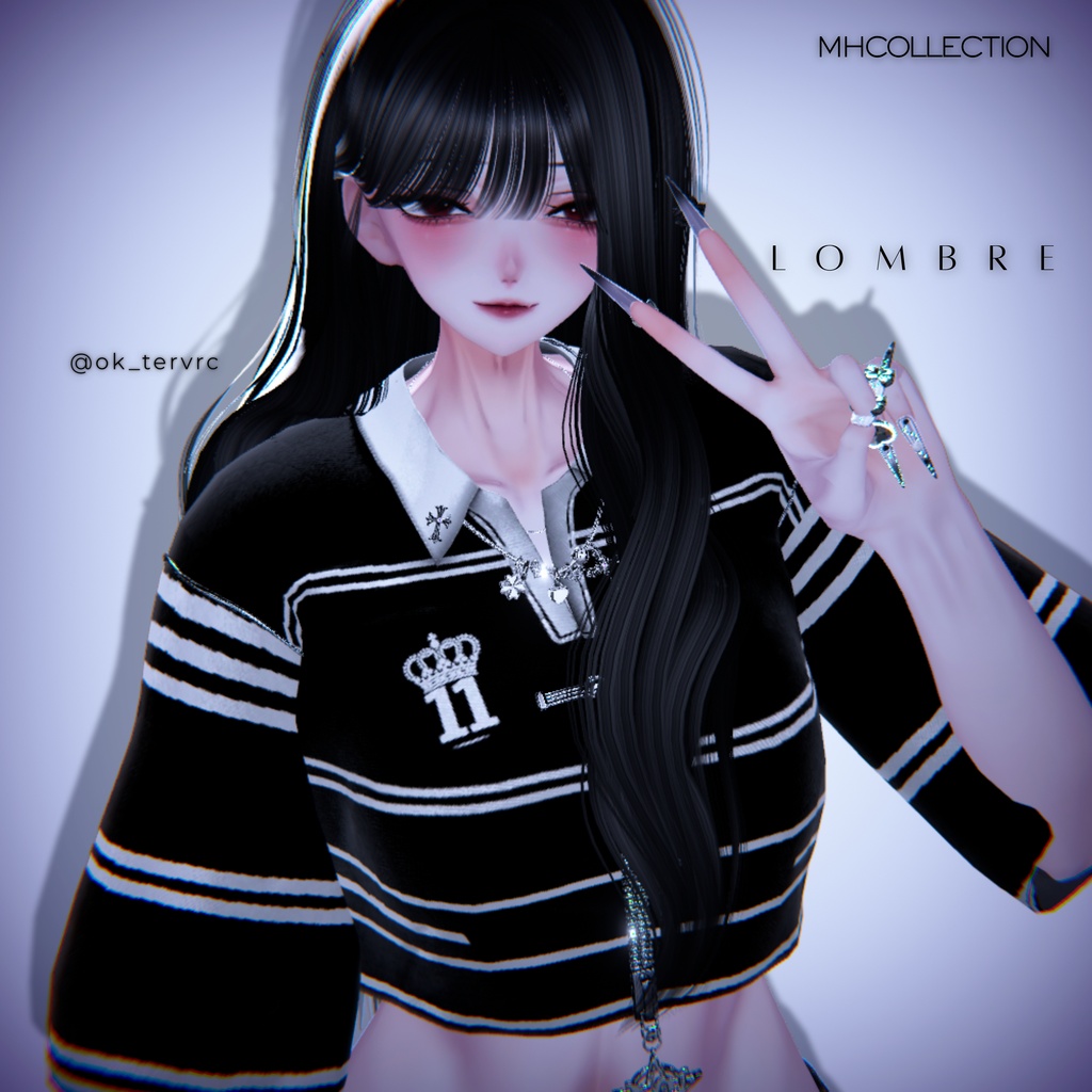 【VRC想定/16アバター対応】【MA対応】MH Lombre tops+necklace