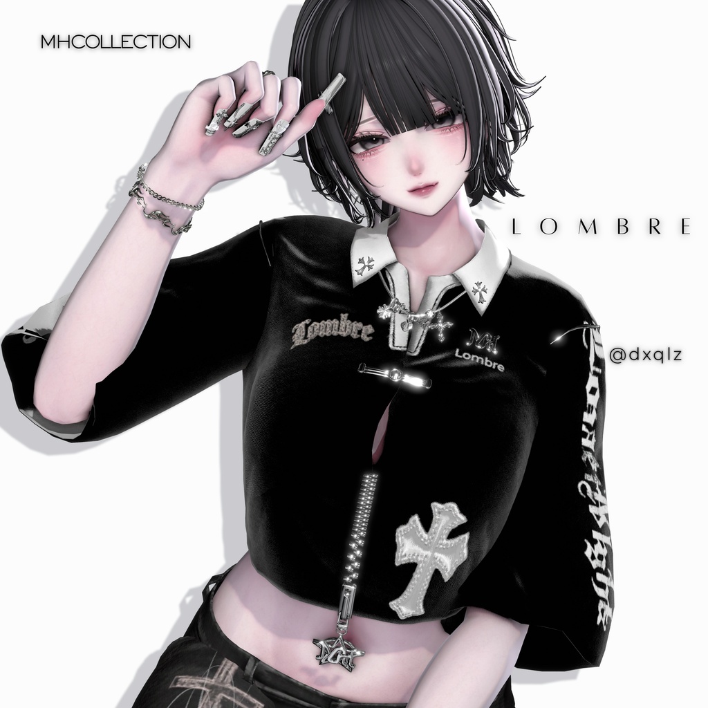 【VRC想定/16アバター対応】【MA対応】MH Lombre tops+necklace