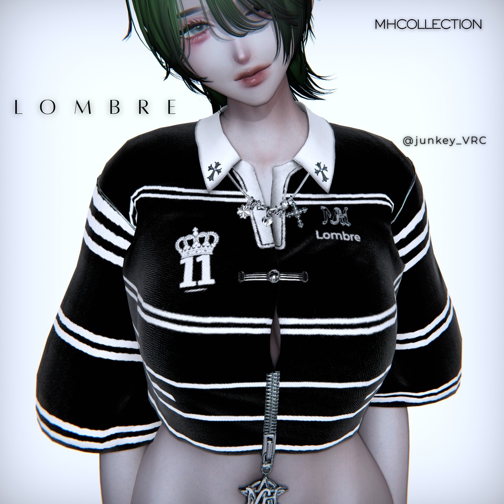 【VRC想定/16アバター対応】【MA対応】MH Lombre tops+necklace