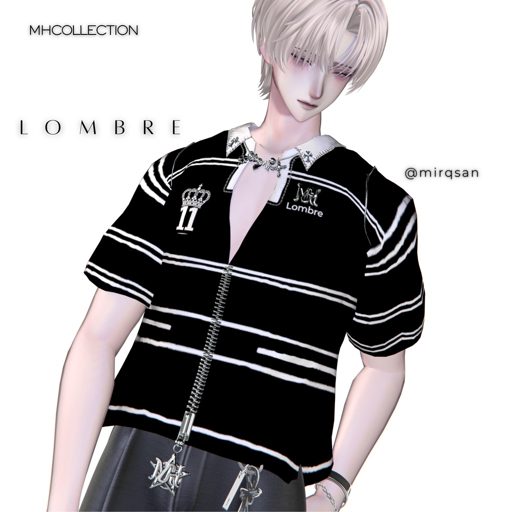 【VRC想定/16アバター対応】【MA対応】MH Lombre tops+necklace