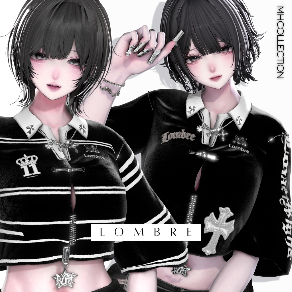 【VRC想定/16アバター対応】【MA対応】MH Lombre tops＋necklace