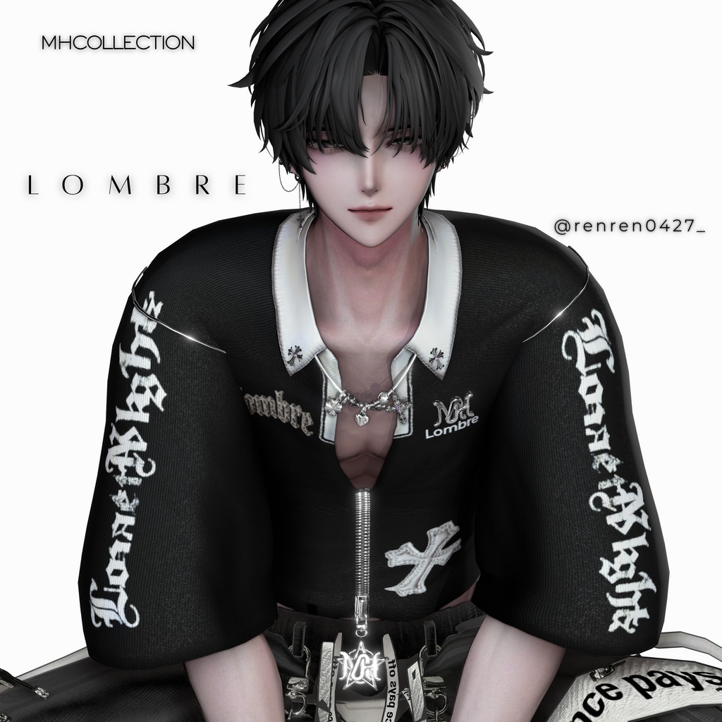 【VRC想定/16アバター対応】【MA対応】MH Lombre tops+necklace